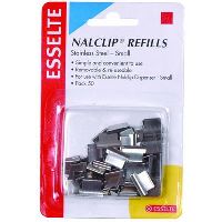 esselte nalclip refills small silver pack 50