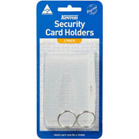 kevron security card holder clear pack 2