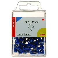 esselte push pins blue pack 50