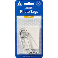 kevron photo keytags clear pack 2