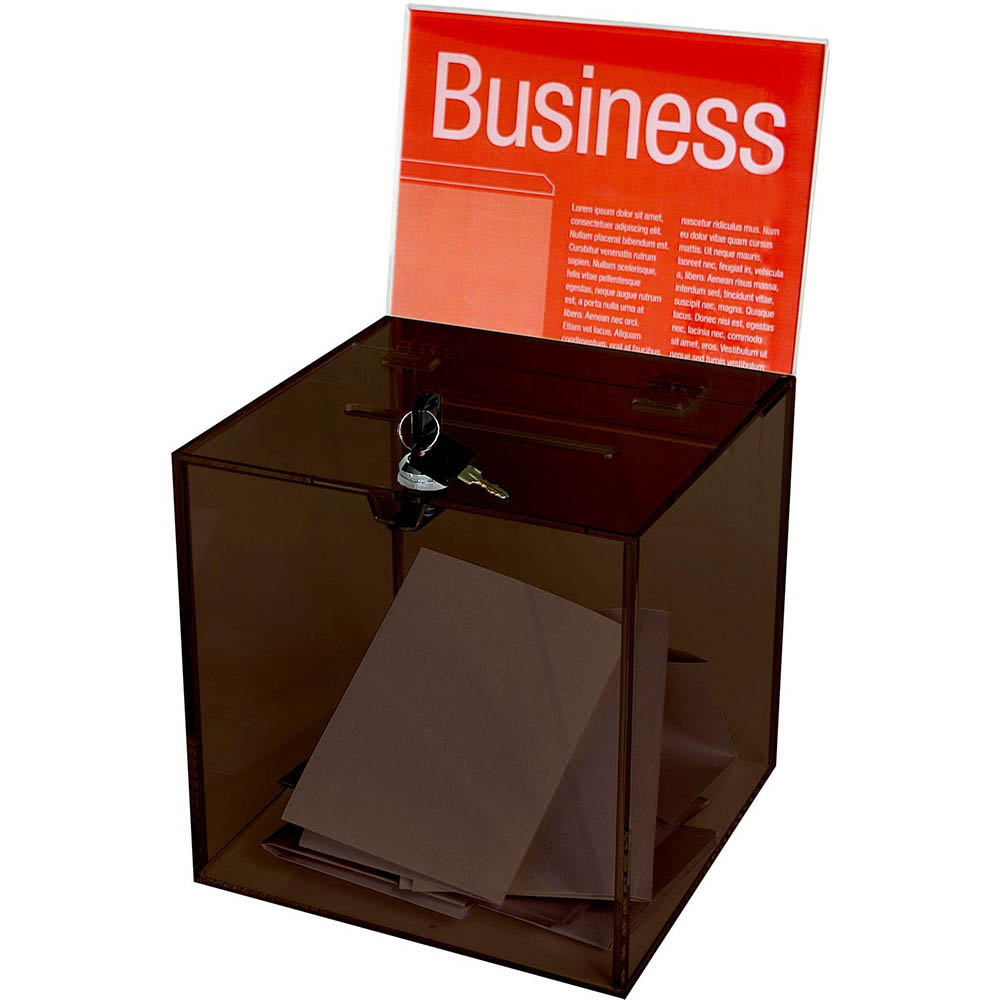 Image for ESSELTE BALLOT BOX LOCKABLE SMALL SMOKE from Ezi Office National Tweed