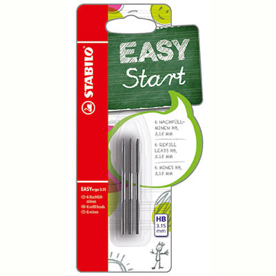 Image for STABILO EASY START MECHNICAL PENCIL LEAD REFILLS HB PACK 6 from PaperChase Office National
