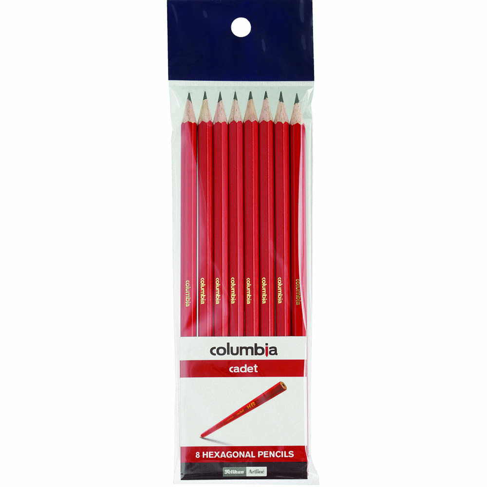 Image for COLUMBIA CADET LEAD PENCIL HEXAGON HB PACK 8 from OFFICE NATIONAL CANNING VALE