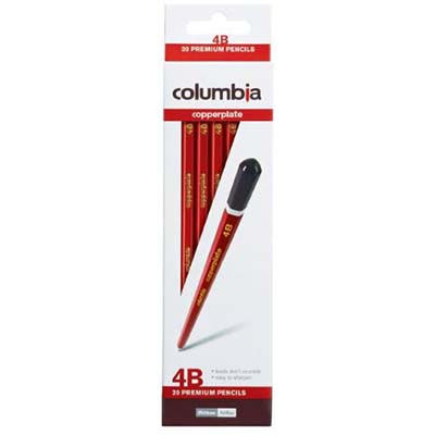 Image for COLUMBIA COPPERPLATE HEXAGONAL PENCIL 4B BOX 20 from Discount Office National