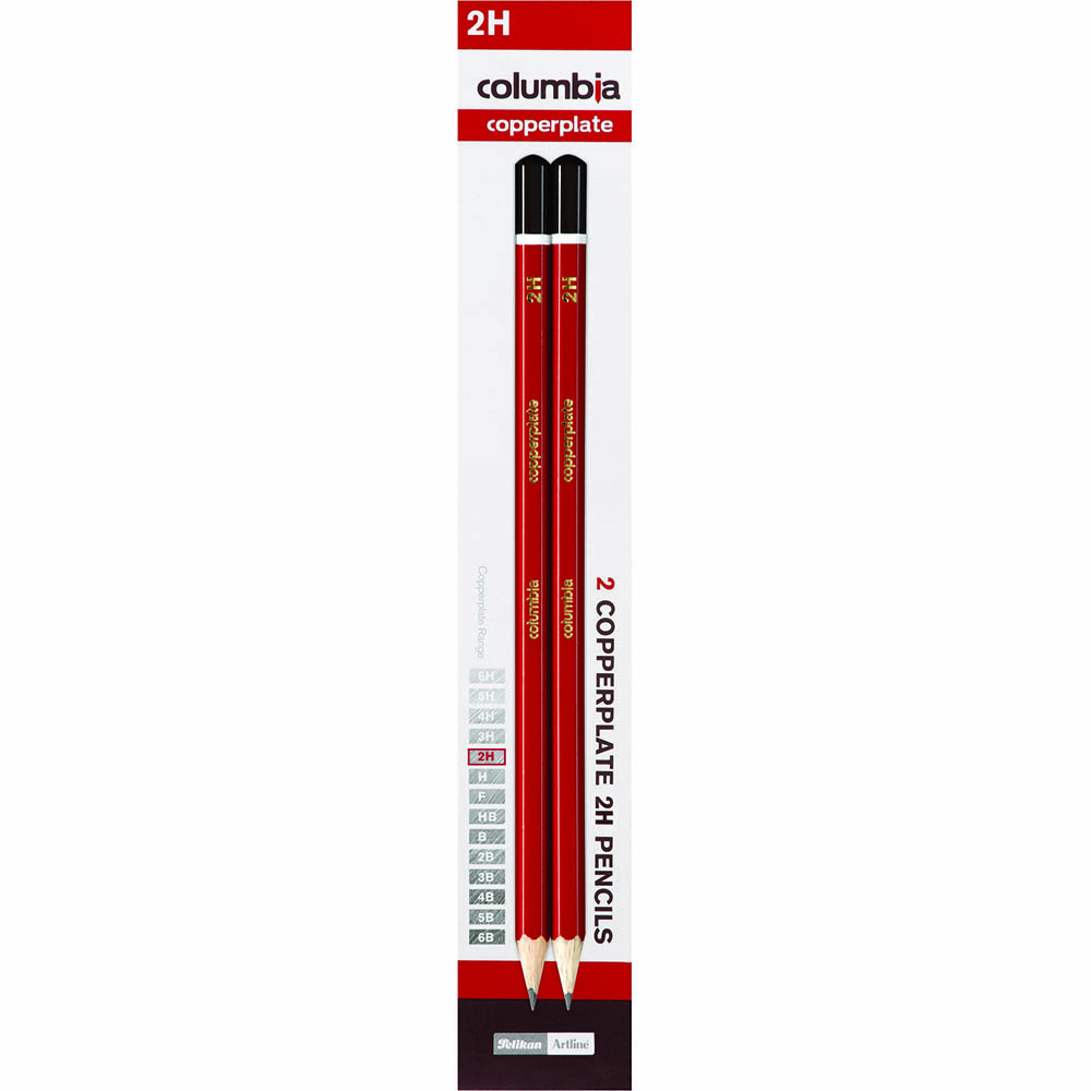 Image for COLUMBIA COPPERPLATE HEXAGONAL PENCIL 2H PACK 2 from OFFICE NATIONAL CANNING VALE