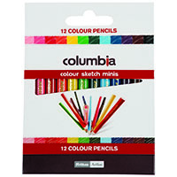 columbia coloursketch half length pencil assorted pack 12