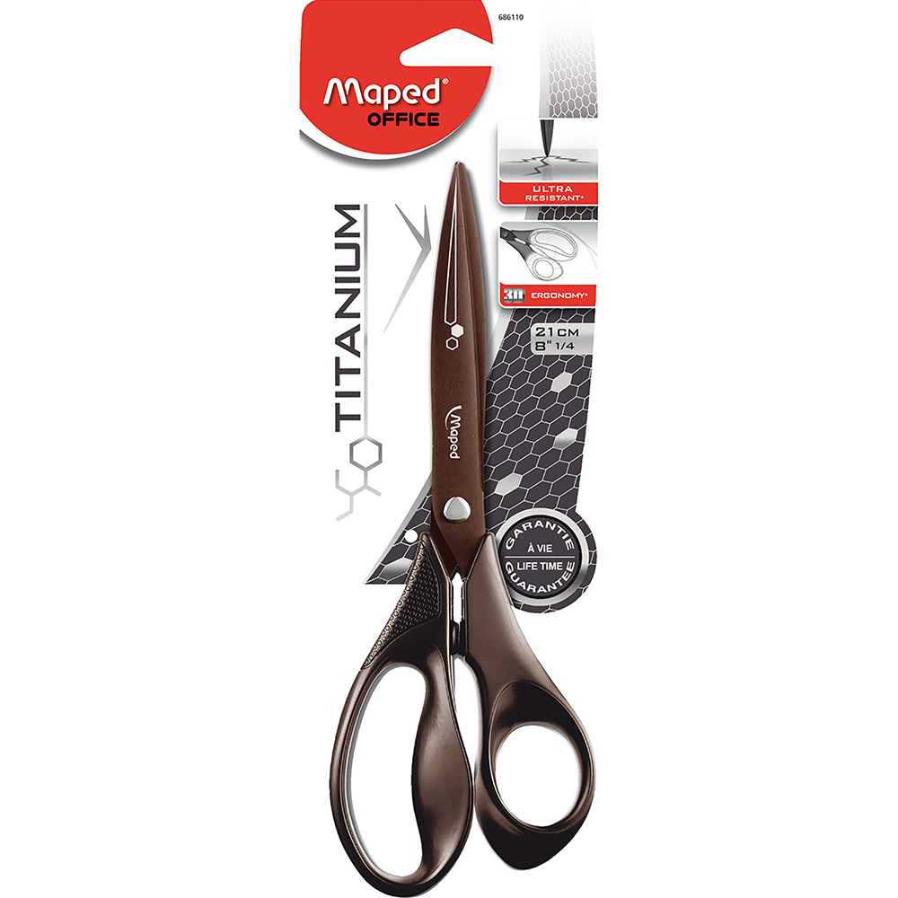 Image for MAPED EXPERT TITANIUM SCISSORS LEFT/RIGHT HAND 210MM BLACK from Axsel Office National