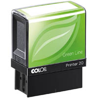 colop 20 green line self-inking message stamp received 14 x 38mm red