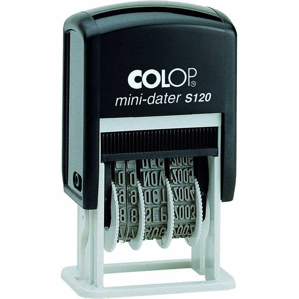 Image for COLOP S120 MINI-DATER PRINTER SELF-INKING STAMP 4MM BLACK from Mackay Business Machines (MBM) Office National