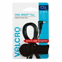 velcro brand® one-wrap® cable ties black assorted size pack 3