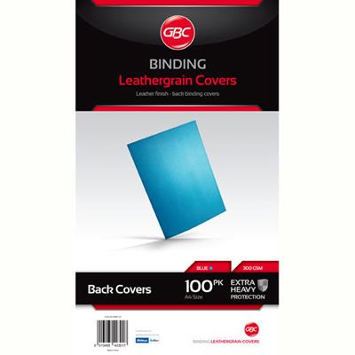 Image for GBC IBICO BINDING COVER LEATHERGRAIN 300GSM A4 BLUE PACK 100 from Office National