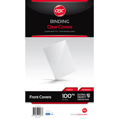 Image for GBC IBICO BINDING COVER 250 MICRON A4 CLEAR PACK 100 from Angletons Office National