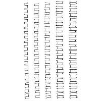 gbc wire binding comb 21 loop 12mm a4 silver pack 100