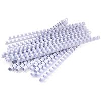 gbc plastic binding comb round 21 loop 16mm a4 white pack 25