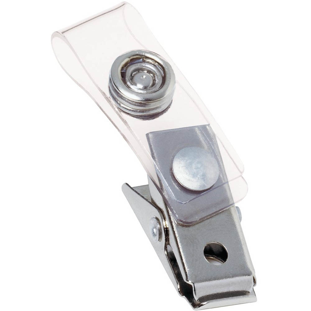 Image for GBC ID BADGE STRAP CLIP CLEAR PACK 100 from Aztec Office National Melbourne