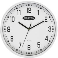 carven wall clock 225mm white frame