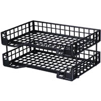 esselte industry document tray collapsible black set 2