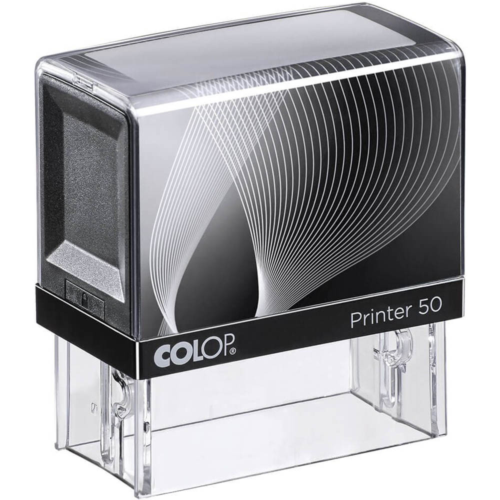 Image for COLOP P50 CUSTOM MADE PRINTER SELF-INKING STAMP 69 X 30MM from Absolute MBA Office National