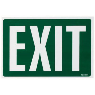 Image for HEADLINE SIGN EXIT 203 X 305MM GREEN/WHITE from Surry Office National