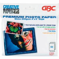 creative photo paper premium 240gsm 4 x 6 white pack 50