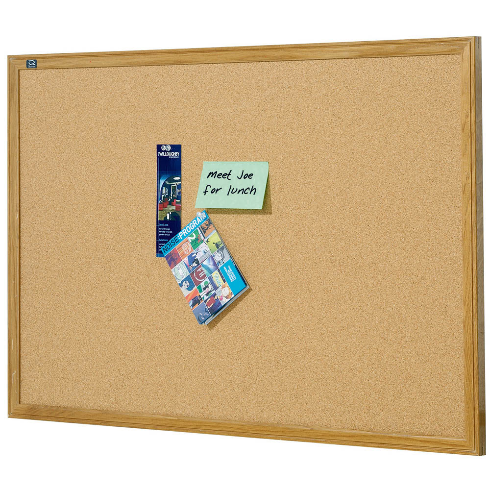 Image for QUARTET CORKBOARD 890 X 580MM OAK FRAME from Absolute MBA Office National