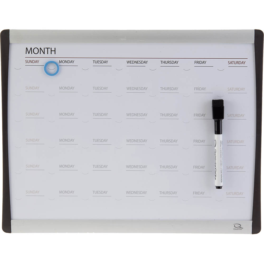 Image for QUARTET ARC CALENDAR BOARD MAGNETIC 280 X 360MM BLACK/SILVER from OFFICE NATIONAL CANNING VALE, JOONDALUP & OFFICE TOOLS OPD