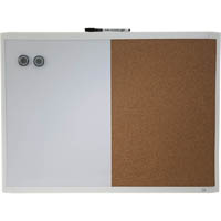 quartet basics combination board 430 x 580mm white frame