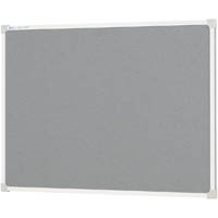 quartet penrite felt bulletin board 900 x 600mm grey