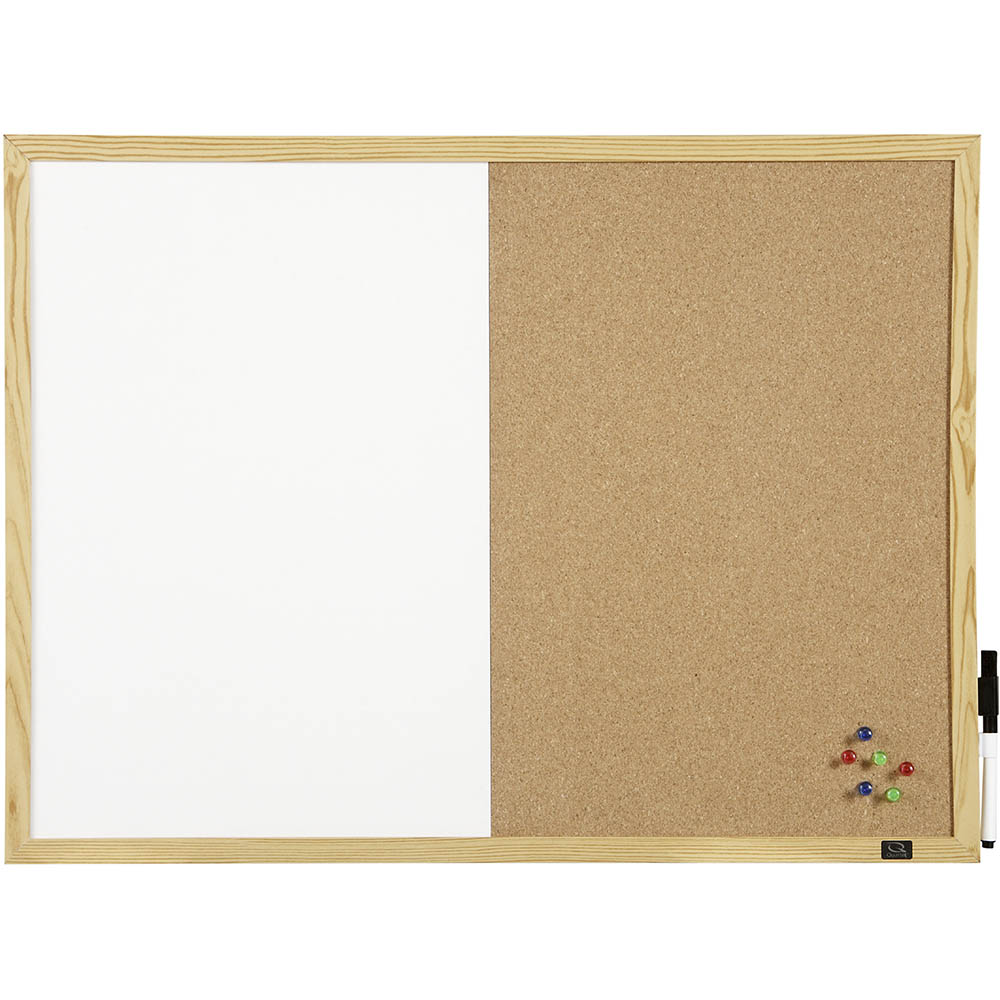 Image for QUARTET COMBINATION BOARD PINE FRAME 900 X 600MM WHITE/OAK from Office National ONE Solution Business Supplies