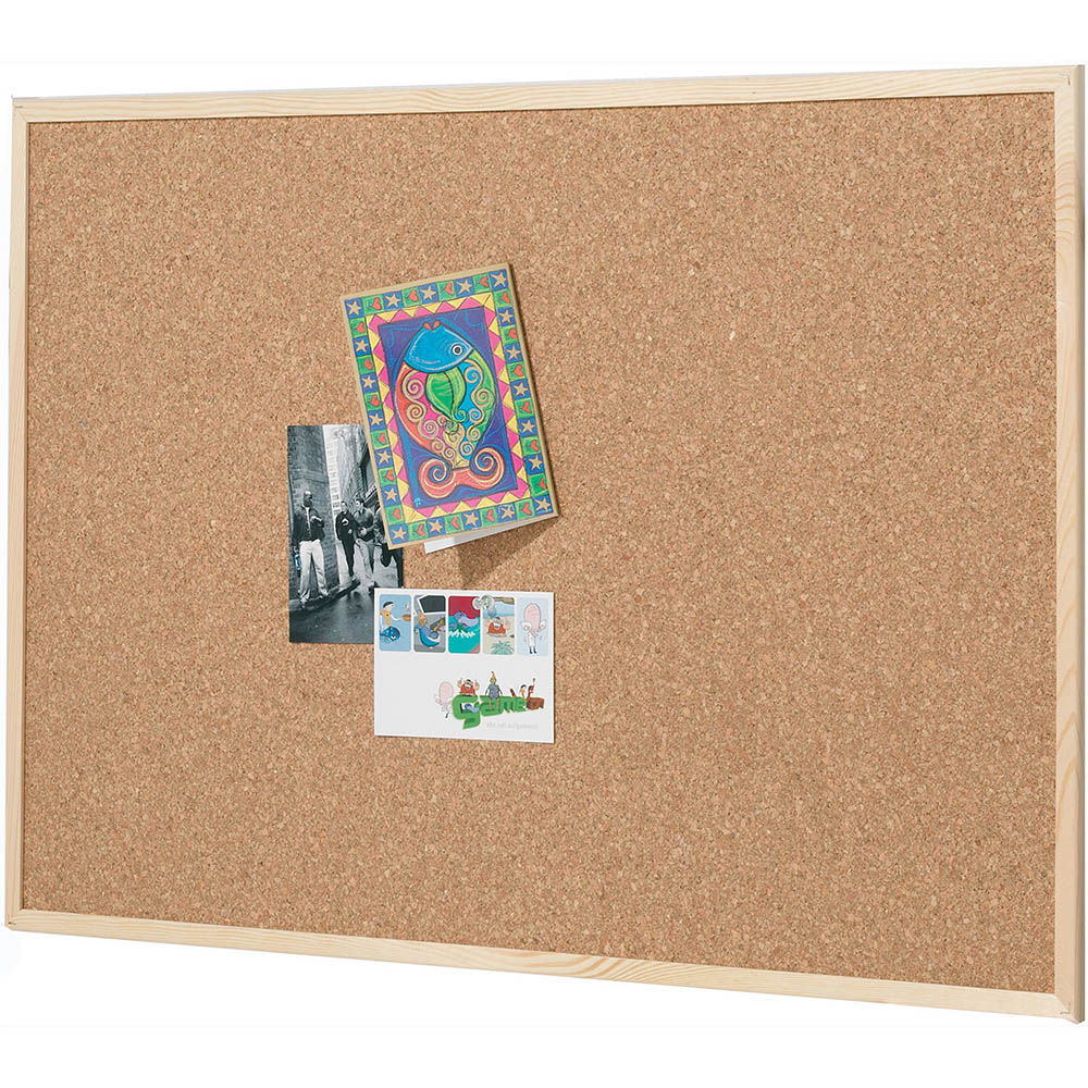 Image for QUARTET ECONOMY CORKBOARD 600 X 450MM PINE FRAME from Connelly's Office National