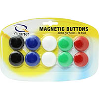 quartet magnetic buttons 30mm assorted pack 10