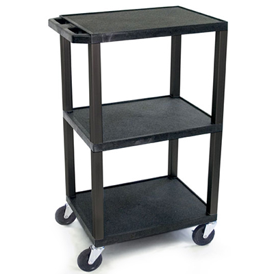 Image for TUFFY UTILITY TROLLEY 3 SHELF 1070MM BLACK from OFFICE NATIONAL CANNING VALE