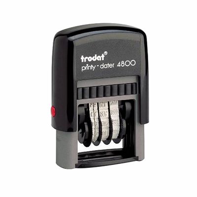 Image for TRODAT 4800 PRINTY SELF-INKING DATE STAMP 4 BAND 3MM BLACK from Officebarn Office National