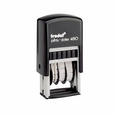 Image for TRODAT 4810 PRINTY SELF-INKING DATE STAMP 4 BAND 3.8MM BLACK from Stationery Store Online - Office National