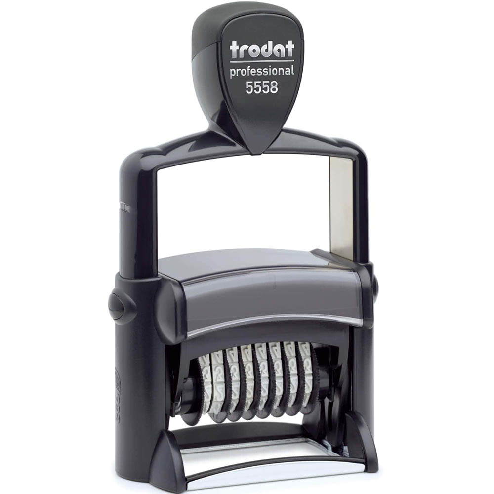 Image for TRODAT 5558 PROFESSIONAL SELF-INKING NUMBERER STAMP 8 BAND 5MM BLACK from Office National Barossa