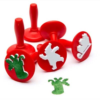Image for EDUCATIONAL COLOURS PAINT STAMPER CHRISTMAS RED/WHITE PACK 6 from OFFICE NATIONAL CANNING VALE