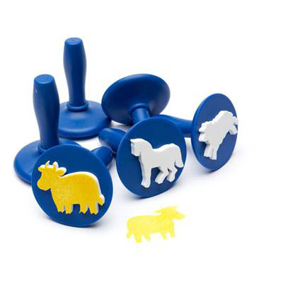 Image for EDUCATIONAL COLOURS PAINT AND DOUGH STAMPERS ANIMALS SET BLUE/WHITE from Surry Office National