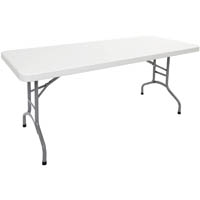 rapidline folding table poly 1800 x 750 x 720mm off white