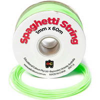 educational colours spaghetti string pvc tube 1mm x 60m pale green