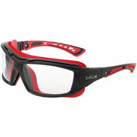 bolle safety ultim8 safety glasses clear lens with removable strap/removable arms