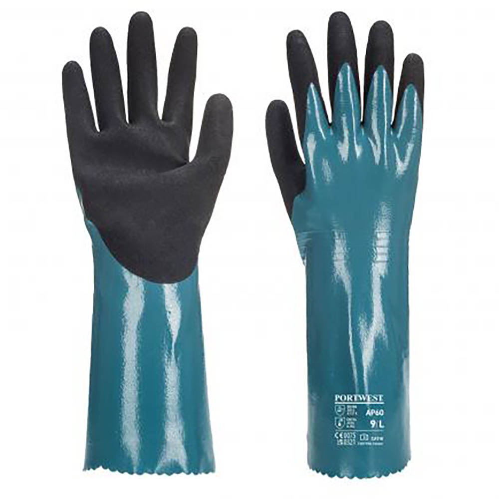 Image for PORTWEST SANDY GRIP LITE GAUNTLET LARGE BLUE AND BLACK from Discount Office National