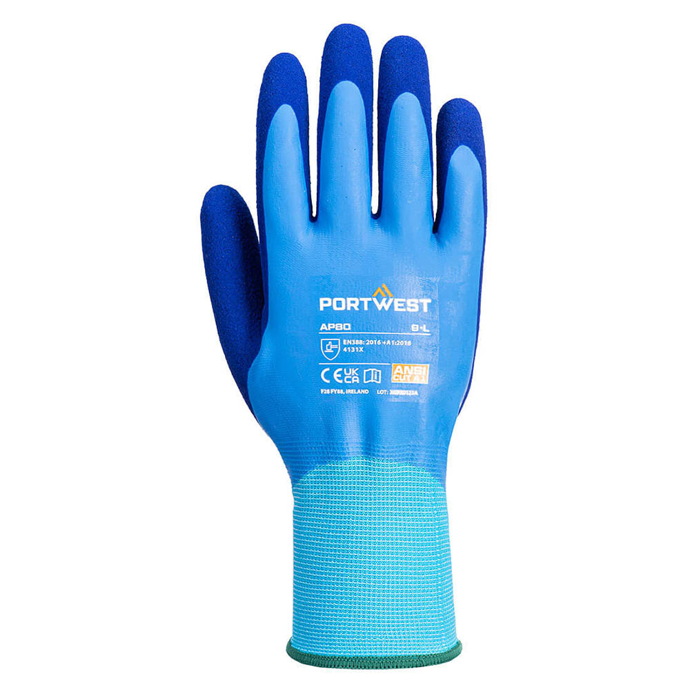 Image for PORTWEST LIQUID PRO GLOVE SMALL BLUE from BACK 2 BASICS & HOWARD WILLIAM OFFICE NATIONAL