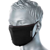portwest cv33 antimicrobial fabric face mask 3-ply black