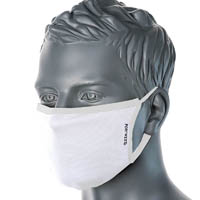 portwest cv33 antimicrobial fabric face mask 3-ply white