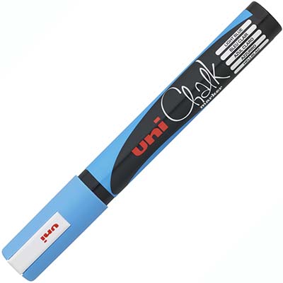 Image for UNI-BALL CHALK MARKER BULLET TIP 2.5MM LIGHT BLUE from Surry Office National