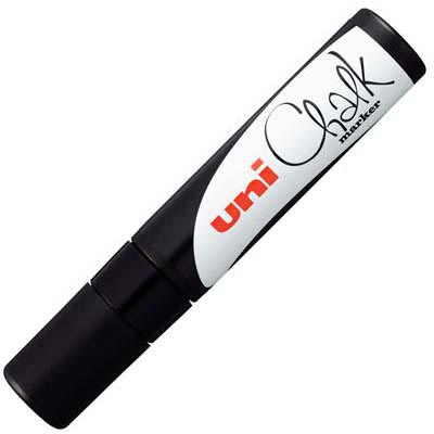 Image for UNI-BALL CHALK MARKER BROAD CHISEL TIP 15MM BLACK from OFFICE NATIONAL CANNING VALE