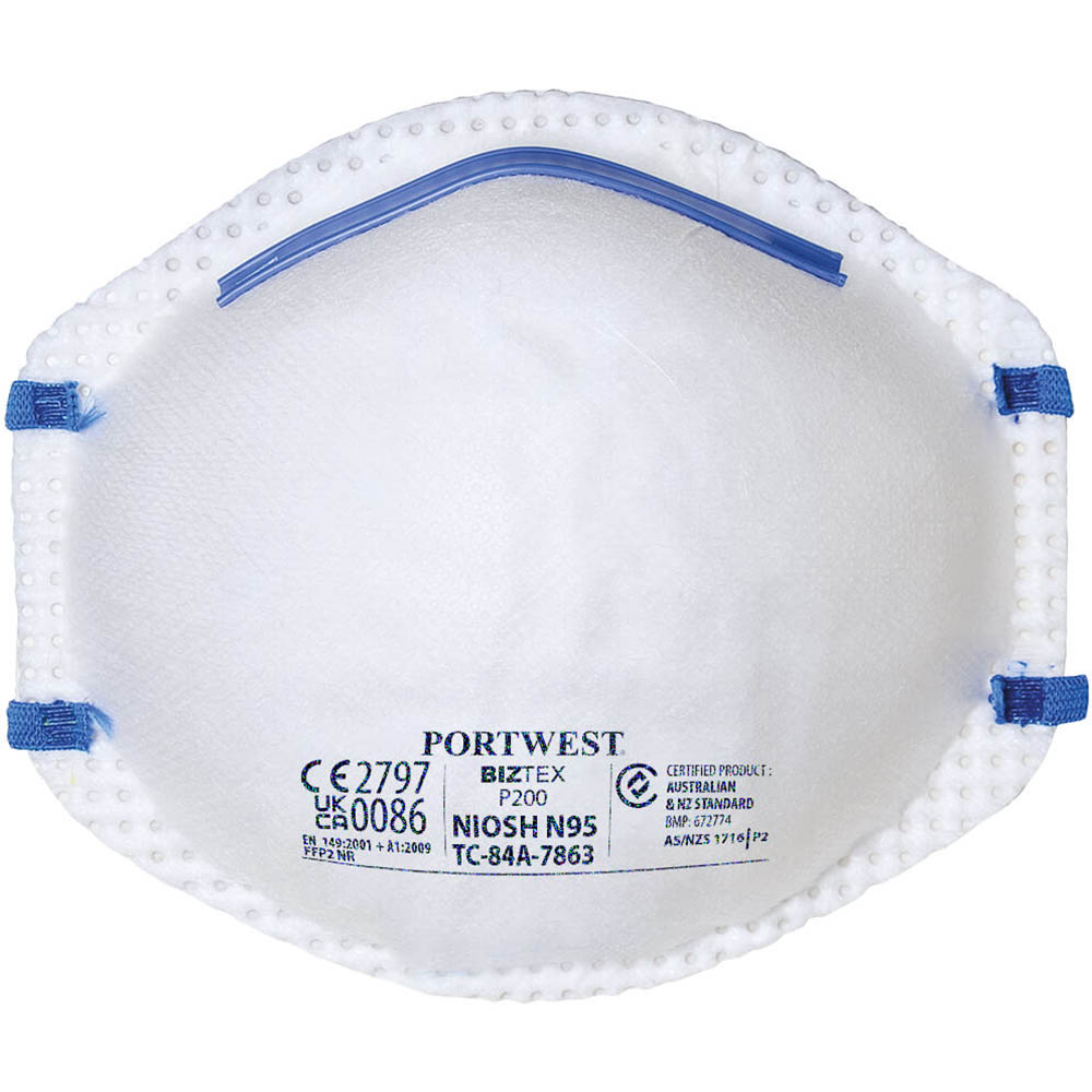 Image for PORTWEST P200 FFP2 DUST MIST RESPIRATOR PACK 20 from OFFICE NATIONAL CANNING VALE