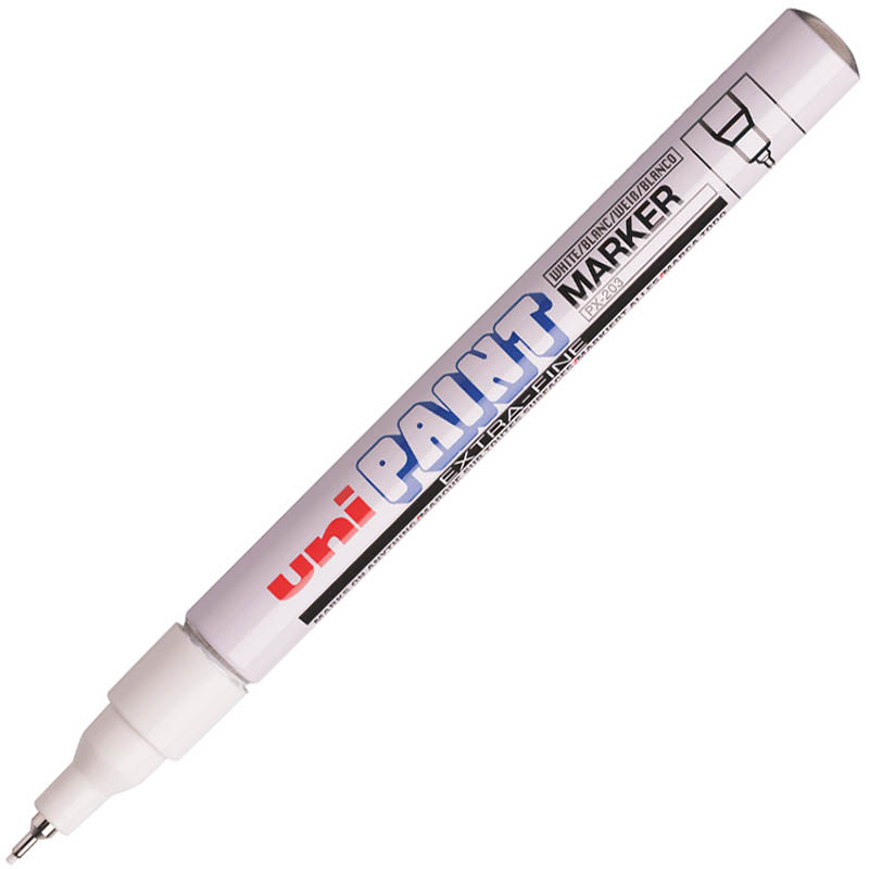 Image for UNI-BALL PX-203 PAINT MARKER BULLET 0.8MM WHITE from Ezi Office National Tweed