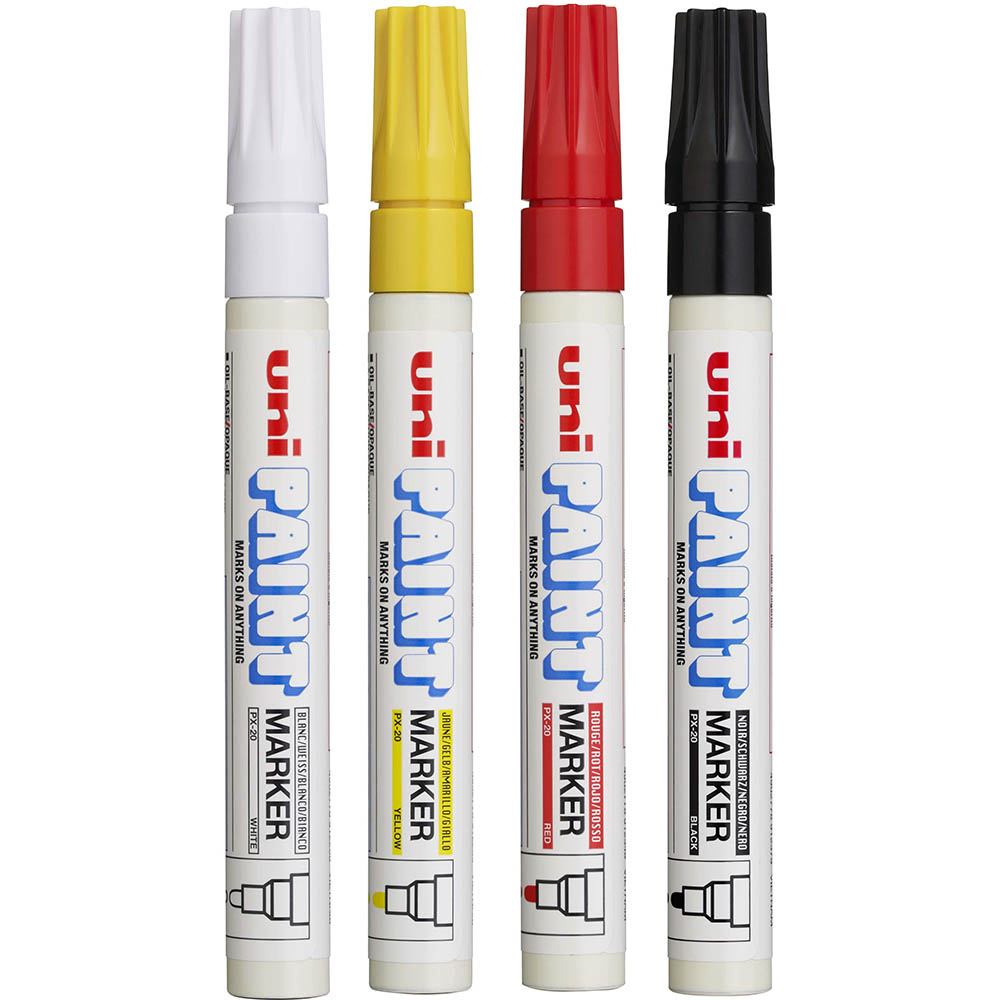 Image for UNI-BALL PX-20 PAINT MARKER BULLET 2.8MM ASSORTED PACK 4 from Office National Limestone Coast