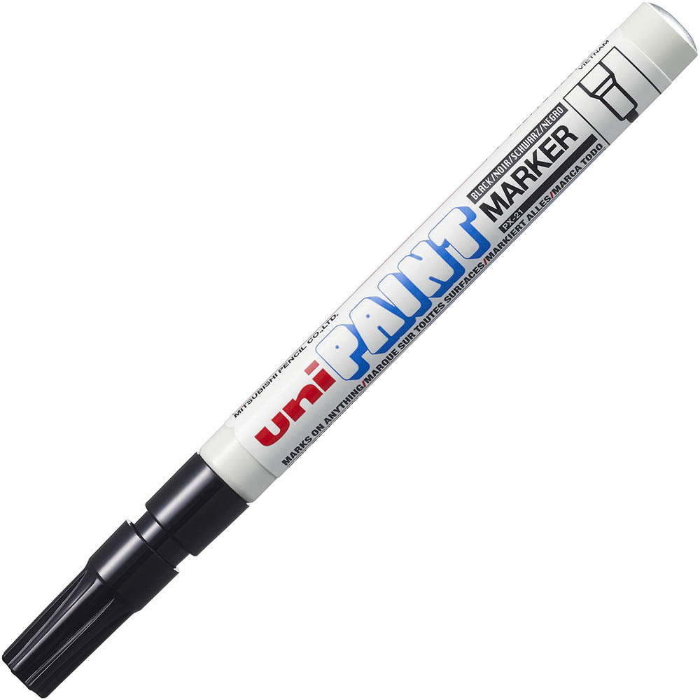 Image for UNI-BALL PX-21 PAINT MARKER BULLET 1.2MM BLACK from PaperChase Office National